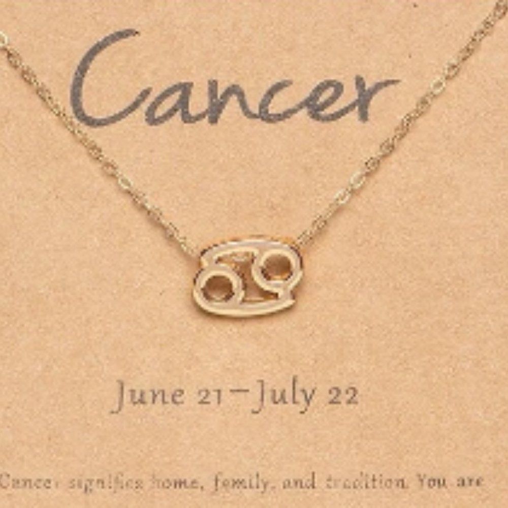 NWT, Cancer Zodiac Sign Gold Charm Necklace